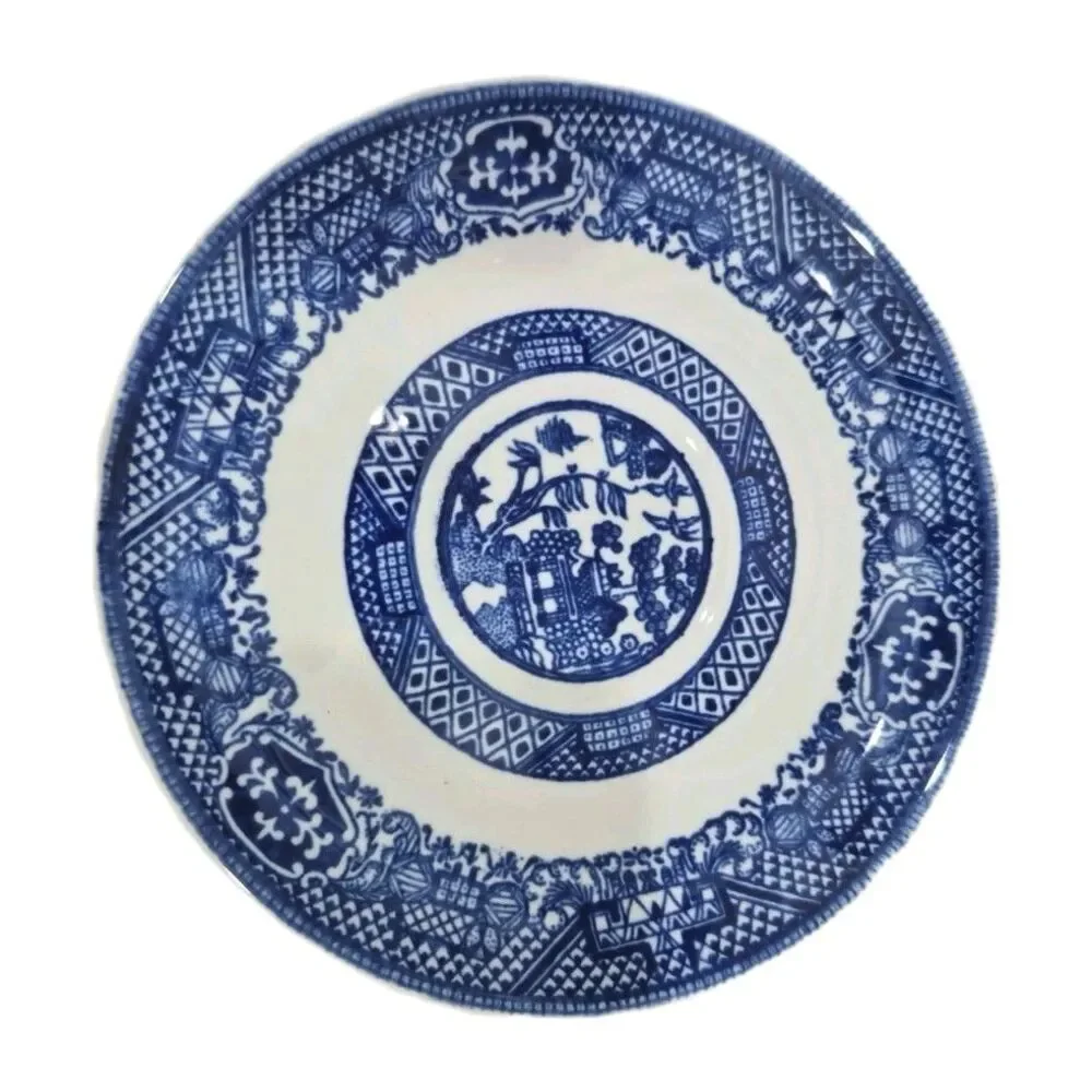 VINTAGE BLUE WILLOW PATTERN 5 7/8